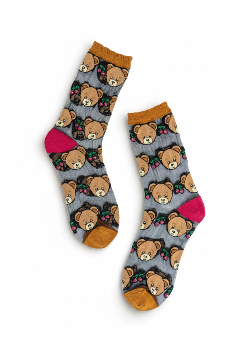 Teddy Bear Ruffle Sheer Crew