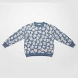 Shop Spiritual Gangster Spiritual Gangster Floral Jacquard Boxy Raglan Pullover Sweater for women – premium loungewear and festival fashion at Spoiled Brat
