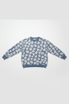 Shop Spiritual Gangster Spiritual Gangster Floral Jacquard Boxy Raglan Pullover Sweater for women – premium loungewear and festival fashion at Spoiled Brat