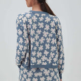 Shop Spiritual Gangster Spiritual Gangster Floral Jacquard Boxy Raglan Pullover Sweater for women – premium loungewear and festival fashion at Spoiled Brat