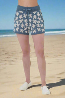 Shop Spiritual Gangster Spiritual Gangster Floral Jacquard Relaxed Sweater Shorts Shorts for women – premium loungewear and festival fashion at Spoiled Brat