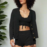 Shop Spiritual Gangster Spiritual Gangster Hudson Pointelle Cardigan Cardigan for women – premium loungewear and festival fashion at Spoiled Brat
