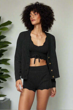 Shop Spiritual Gangster Spiritual Gangster Hudson Pointelle Cardigan Cardigan for women – premium loungewear and festival fashion at Spoiled Brat
