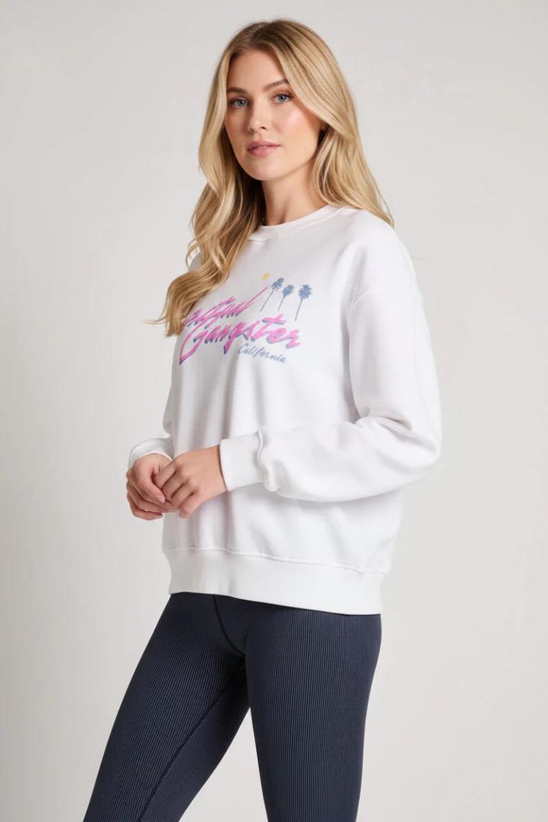 Shop Spiritual Gangster Spiritual Gangster SG Palm LA Brea Crew Sweatshirt for women – premium loungewear and festival fashion at Spoiled Brat