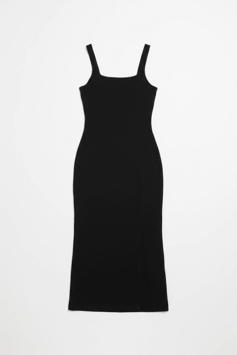 Shop Spiritual Gangster Spiritual Gangster Valerie Black Twist Back Midi Dress Maxi Dress for women – premium loungewear and festival fashion at Spoiled Brat