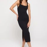 Shop Spiritual Gangster Spiritual Gangster Valerie Black Twist Back Midi Dress Maxi Dress for women – premium loungewear and festival fashion at Spoiled Brat