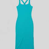 Shop Spiritual Gangster Spiritual Gangster Valerie Twist Back Midi Dress Maxi Dress for women – premium loungewear and festival fashion at Spoiled Brat