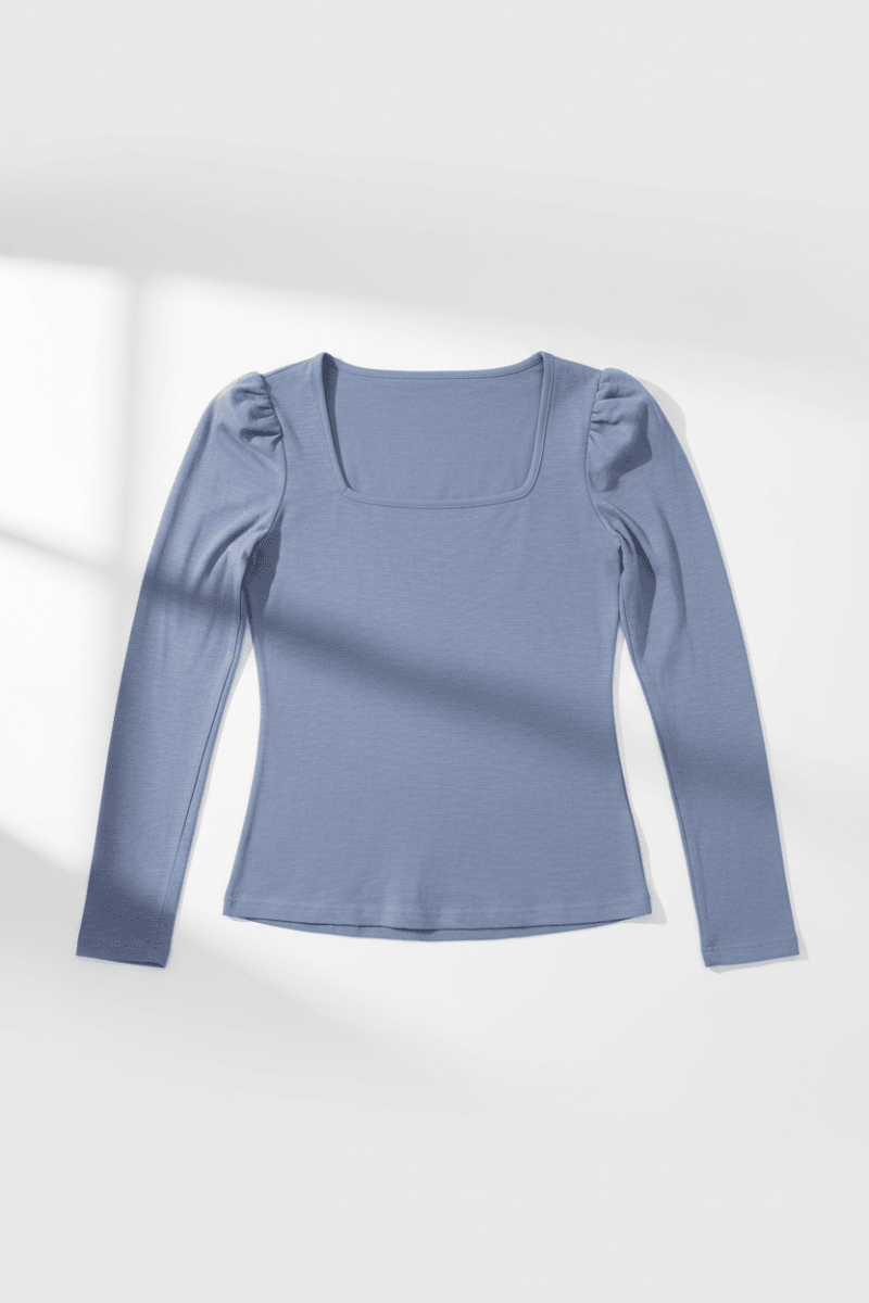 Clothing Square Neck Long Sleeve Top