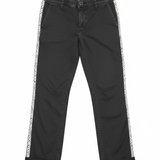 Shop Sundry Sundry Star Glitter Stripe Roll Up Chino Trousers Trousers for women – premium loungewear and festival fashion at Spoiled Brat
