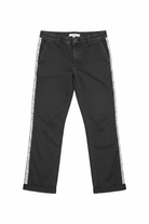 Shop Sundry Sundry Star Glitter Stripe Roll Up Chino Trousers Trousers for women – premium loungewear and festival fashion at Spoiled Brat