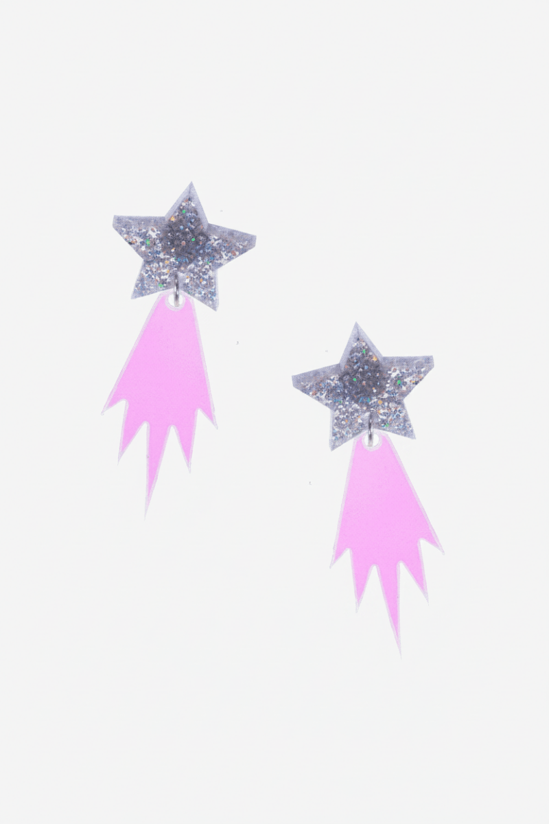 Shop Suzywan DELUXE Suzywan DELUXE Falling Star Acrylic Earrings Earrings for women – premium loungewear and festival fashion at Spoiled Brat
