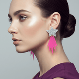 Shop Suzywan DELUXE Suzywan DELUXE Falling Star Acrylic Earrings Earrings for women – premium loungewear and festival fashion at Spoiled Brat