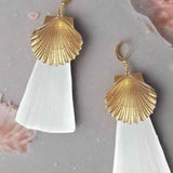 Suzywan DELUXE Sea Shells Tassel Mermaid Earrings