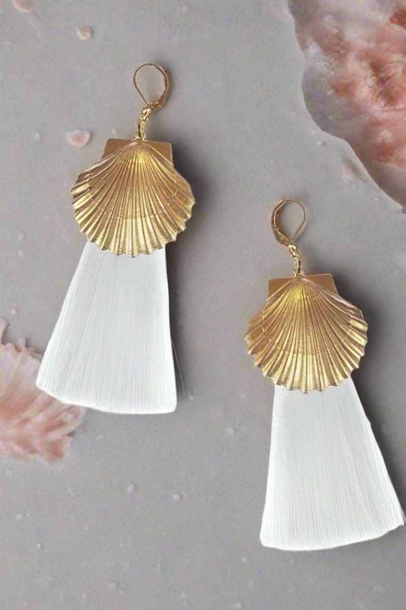 Suzywan DELUXE Sea Shells Tassel Mermaid Earrings
