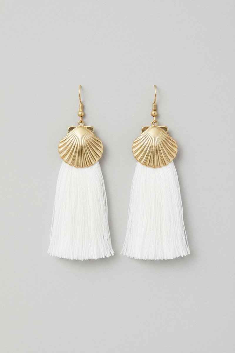 Suzywan DELUXE Sea Shells Tassel Mermaid Earrings