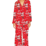 Shop The Laundry Room The Laundry Room Ain't Loyal Christmas Silky PJ Set Pyjamas for women – premium loungewear and festival fashion at Spoiled Brat