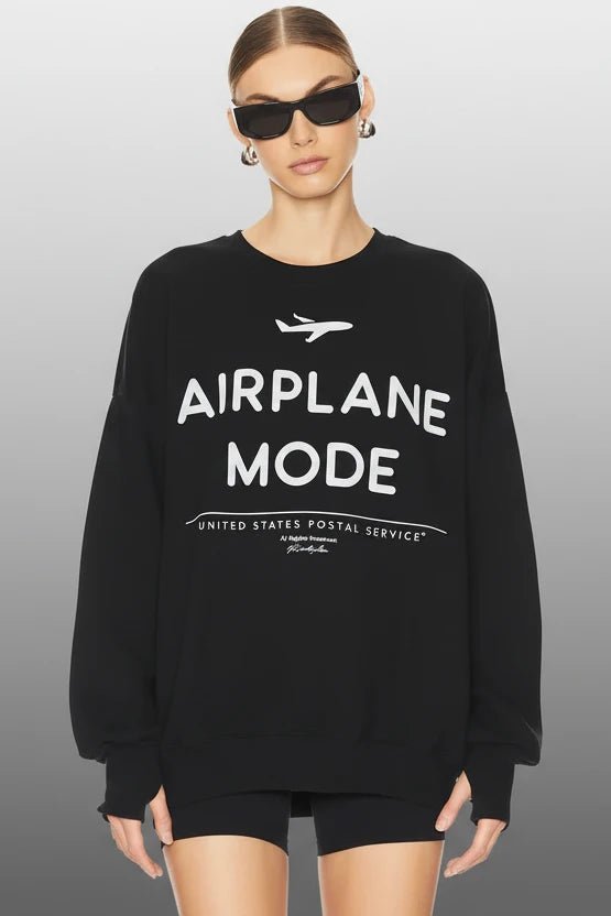 Shop The Laundry Room The Laundry Room Airplane Mode Sweater as seen on Chloe Meadows Jumper for women – premium loungewear and festival fashion at Spoiled Brat