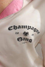 Shop The Laundry Room The Laundry Room Champagne Gang - Silky PJ Set Pyjamas for women – premium loungewear and festival fashion at Spoiled Brat