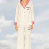 Shop The Laundry Room The Laundry Room Champagne Gang - Silky PJ Set Pyjamas for women – premium loungewear and festival fashion at Spoiled Brat