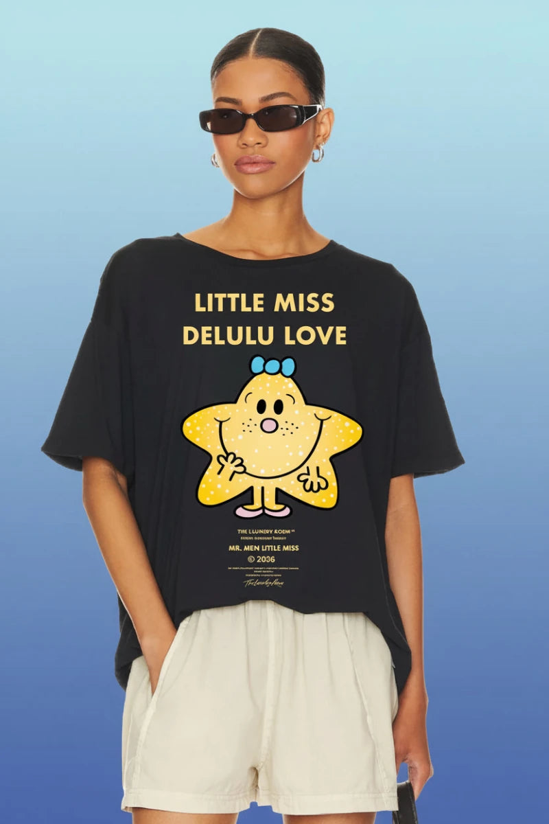 Shop The Laundry Room The Laundry Room Little Miss Delulu Love Oversized Tee T-Shirt for women – premium loungewear and festival fashion at Spoiled Brat