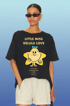 Shop The Laundry Room The Laundry Room Little Miss Delulu Love Oversized Tee T-Shirt for women – premium loungewear and festival fashion at Spoiled Brat