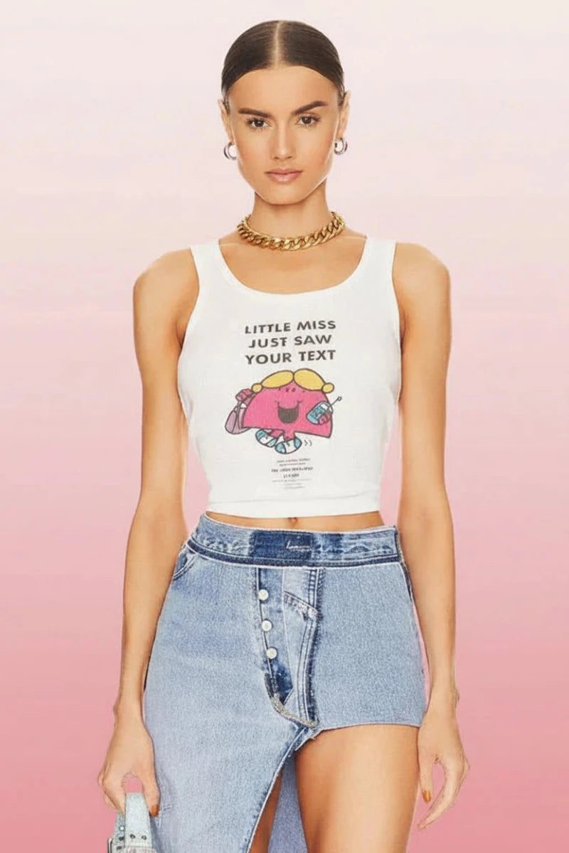 Shop The Laundry Room The Laundry Room Little Miss Just Saw Your Text Tank Top Tank Top for women – premium loungewear and festival fashion at Spoiled Brat