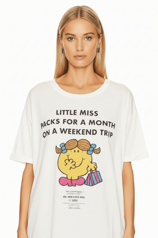 Shop The Laundry Room The Laundry Room Little Miss Weekend Trip Oversized Tee T-Shirt for women – premium loungewear and festival fashion at Spoiled Brat