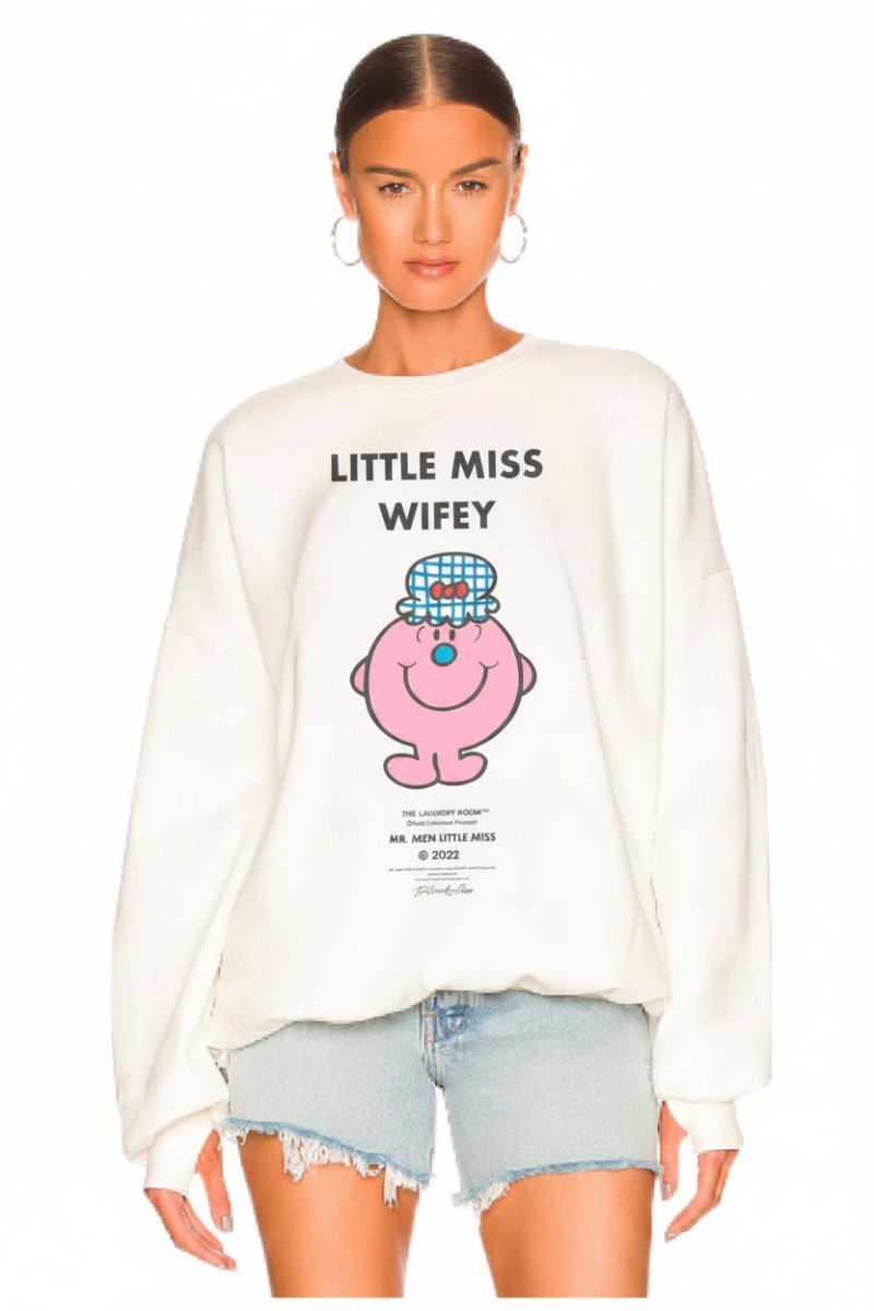 Shop The Laundry Room The Laundry Room Little Miss Wifey Sweater Jumper for women – premium loungewear and festival fashion at Spoiled Brat