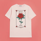 Shop The Laundry Room The Laundry Room Red Flags And Roses Oversized Tee T-Shirt for women – premium loungewear and festival fashion at Spoiled Brat