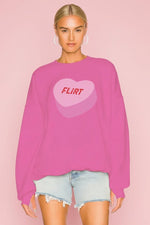 Shop The Laundry Room The Laundry Room Sweethearts Flirt Sweater Jumper for women – premium loungewear and festival fashion at Spoiled Brat