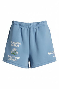 Shop The Mayfair Group Mayfair Burnout Is Real Sweatshorts Shorts for women – premium loungewear and festival fashion at Spoiled Brat