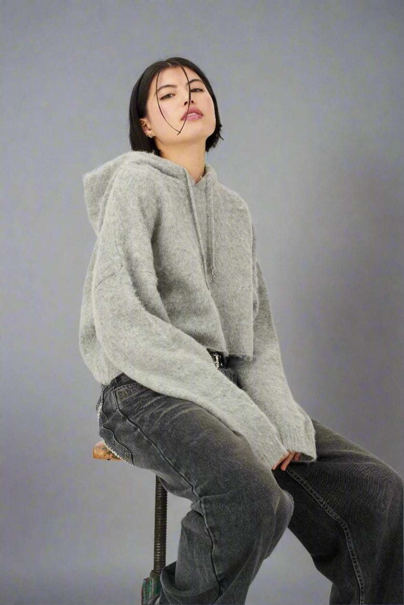 Shop The Ragged Priest The Ragged Priest Arctic Fluffy Knit Hoodie Hoodie for women – premium loungewear and festival fashion at Spoiled Brat