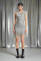 The Ragged Priest Astral Metallic Silver Mini Dress - Spoiled Brat