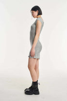 The Ragged Priest Astral Metallic Silver Mini Dress - Spoiled Brat