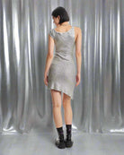 The Ragged Priest Astral Metallic Silver Mini Dress - Spoiled Brat