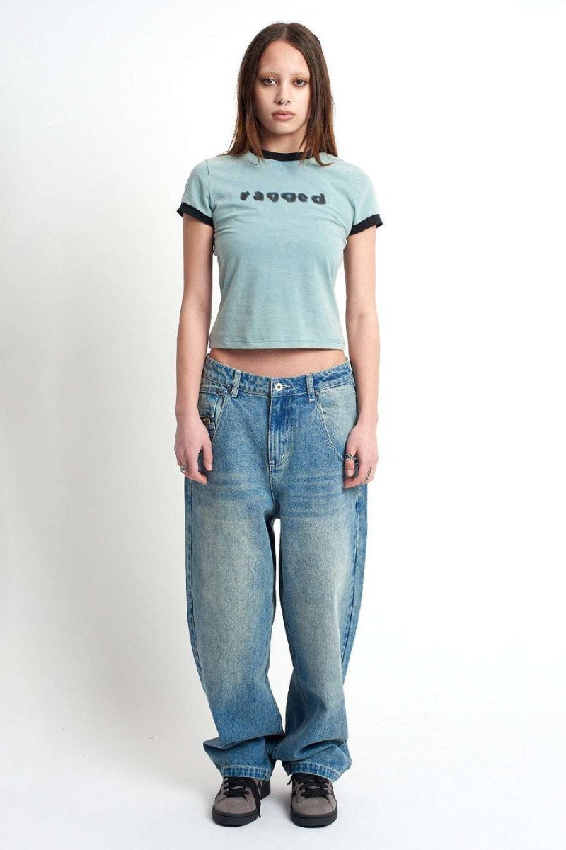 Shop The Ragged Priest The Ragged Priest Blur Baby Tee Top for women – premium loungewear and festival fashion at Spoiled Brat