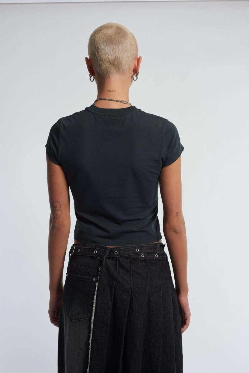 Shop The Ragged Priest The Ragged Priest Cross My Heart Baby Tee Top for women – premium loungewear and festival fashion at Spoiled Brat