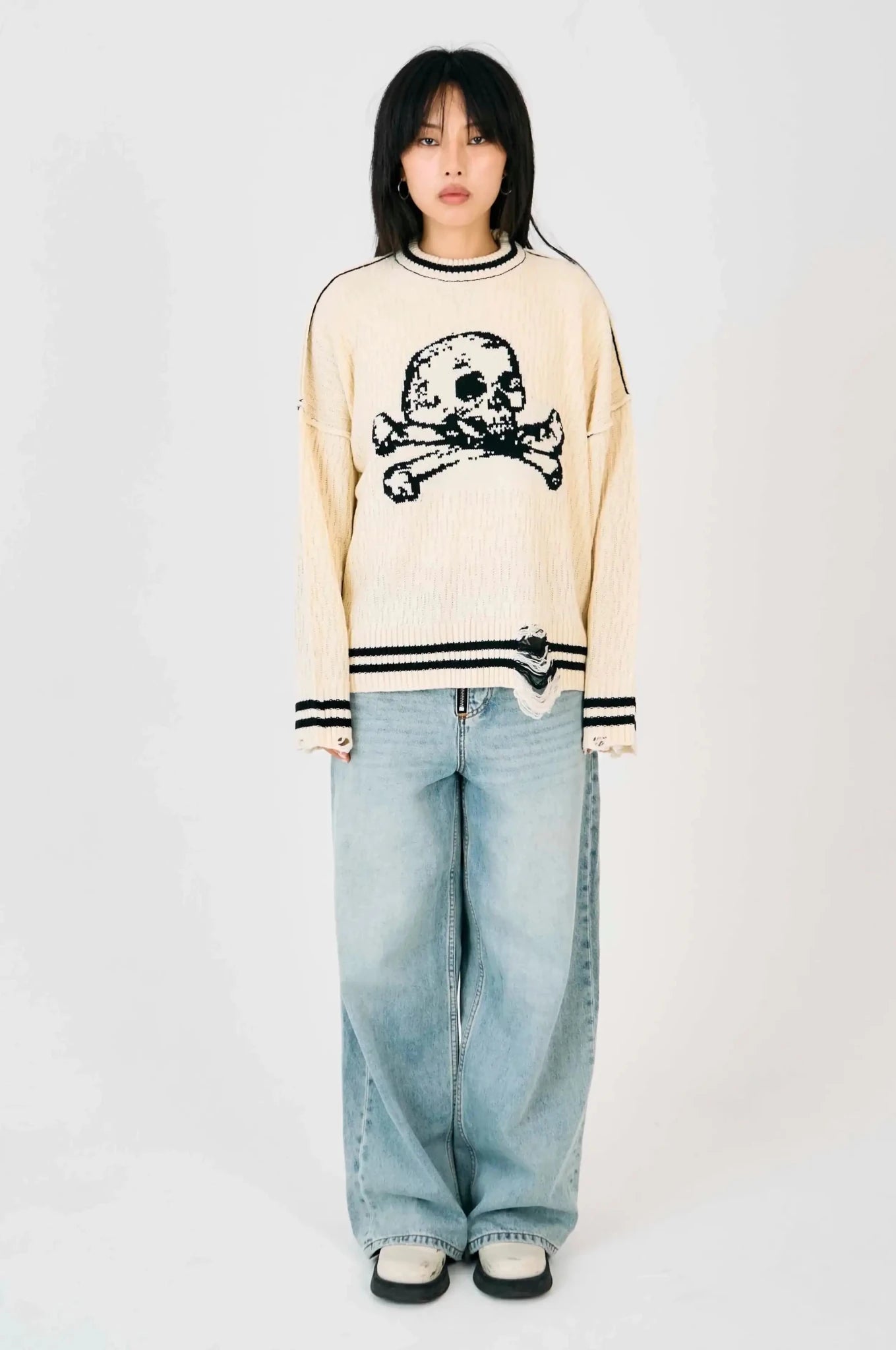 Shop The Ragged Priest The Ragged Priest Cult Skull Knit Jumper Jumper for women – premium loungewear and festival fashion at Spoiled Brat