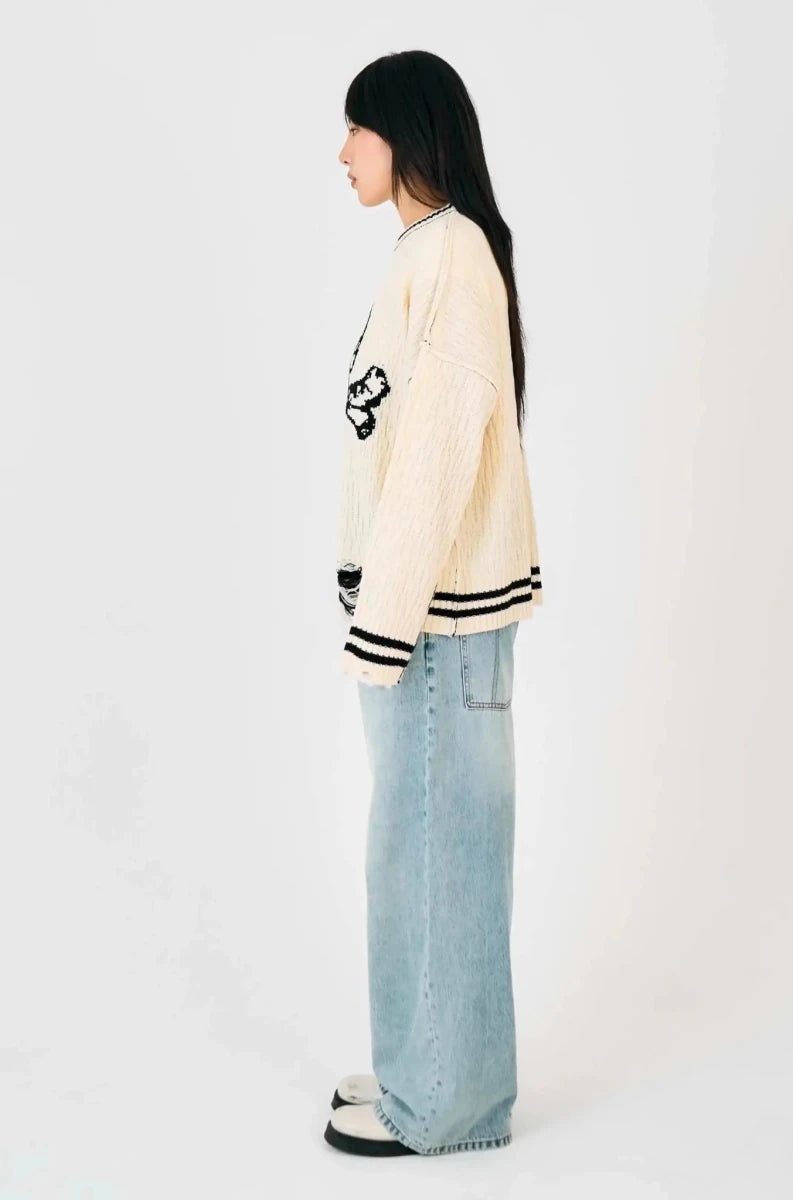 Shop The Ragged Priest The Ragged Priest Cult Skull Knit Jumper Jumper for women – premium loungewear and festival fashion at Spoiled Brat