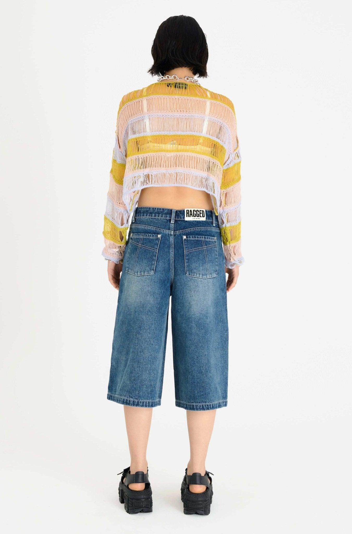 The Ragged Priest Dirty Wash Atomic Jorts Shorts - Spoiled Brat