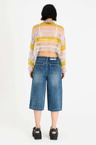 Shop The Ragged Priest The Ragged Priest Dirty Wash Atomic Jorts Shorts Shorts for women – premium loungewear and festival fashion at Spoiled Brat