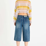 Shop The Ragged Priest The Ragged Priest Dirty Wash Atomic Jorts Shorts Shorts for women – premium loungewear and festival fashion at Spoiled Brat