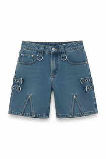 Shop The Ragged Priest The Ragged Priest Dirty Wash Bondage Dad Shorts Shorts for women – premium loungewear and festival fashion at Spoiled Brat