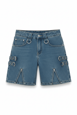 Shop The Ragged Priest The Ragged Priest Dirty Wash Bondage Dad Shorts Shorts for women – premium loungewear and festival fashion at Spoiled Brat