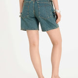 Shop The Ragged Priest The Ragged Priest Dirty Wash Bondage Dad Shorts Shorts for women – premium loungewear and festival fashion at Spoiled Brat