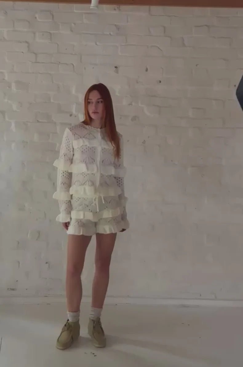 The Ragged Priest Gentle Pointelle Frill Shorts - Spoiled Brat