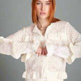 Shop The Ragged Priest The Ragged Priest Gentle Pointelle Frill Shorts Shorts for women – premium loungewear and festival fashion at Spoiled Brat