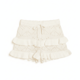 Shop The Ragged Priest The Ragged Priest Gentle Pointelle Frill Shorts Shorts for women – premium loungewear and festival fashion at Spoiled Brat
