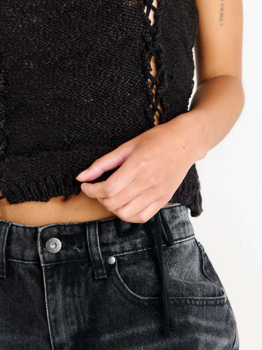 Shop The Ragged Priest The Ragged Priest Jennifer Lace Knit Vest Top Vest Top for women – premium loungewear and festival fashion at Spoiled Brat