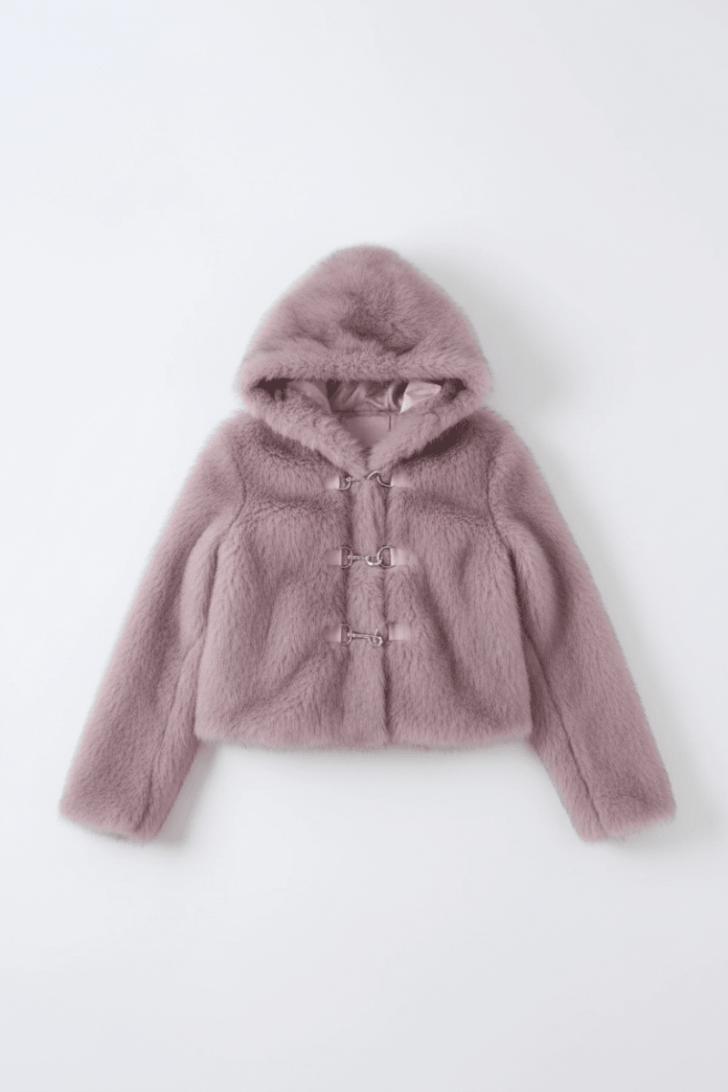 Shop The Ragged Priest The Ragged Priest Julia Pink Faux Fur Coat Jacket for women – premium loungewear and festival fashion at Spoiled Brat